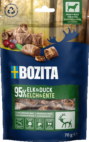 BOZITA Hundeleckerli Meaty Bites Elch + Ente